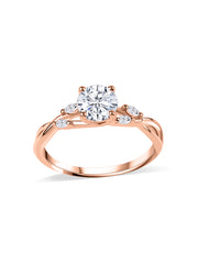 Celestial Spark Round Cluster Lab Grown Diamond Gold Ring