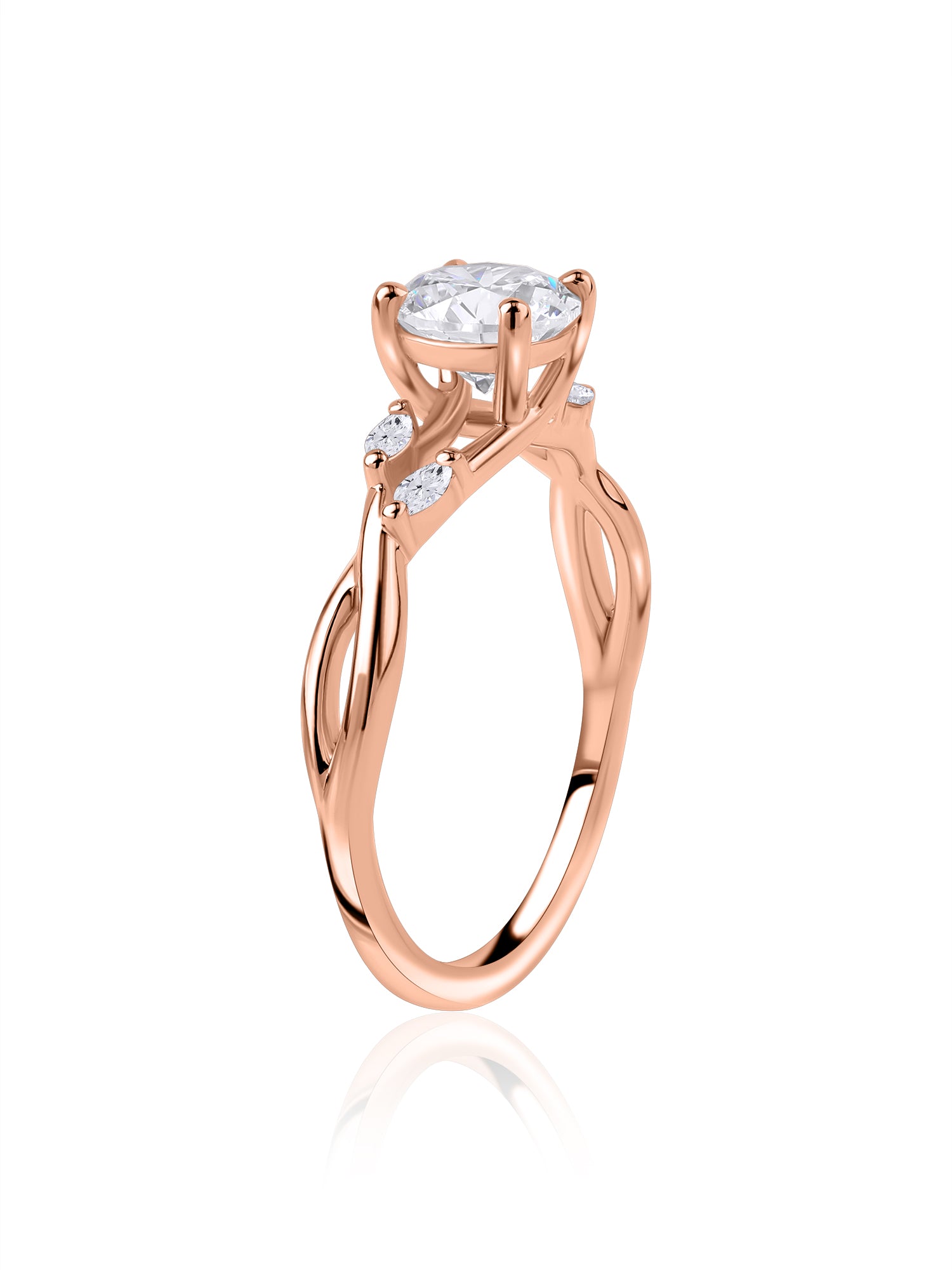 Celestial Spark Round Cluster Lab Grown Diamond Gold Ring