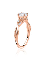 Celestial Spark Round Cluster Lab Grown Diamond Gold Ring