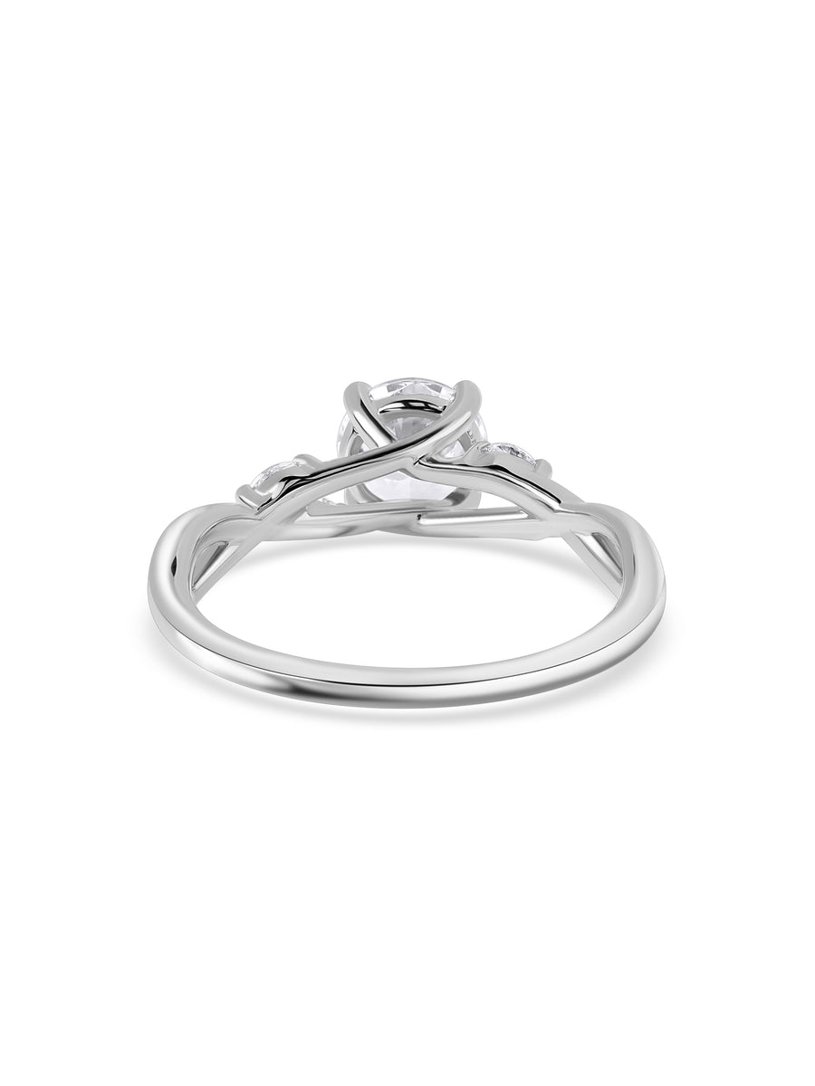 Celestial Spark Round Cluster Lab Grown Diamond Gold Ring