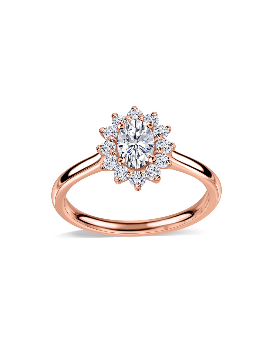 Blossom Shine Floral Lab Grown Diamond Gold Ring