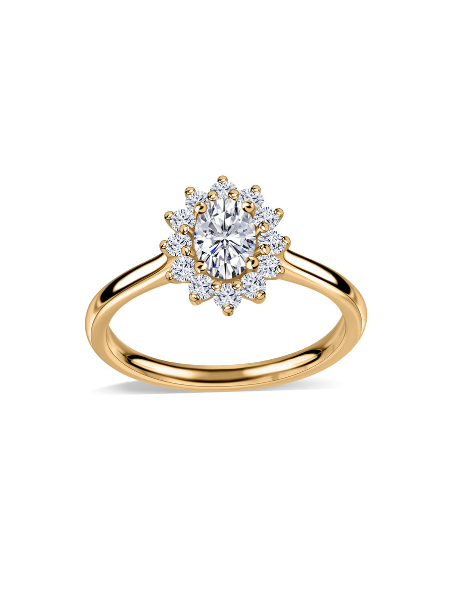 Blossom Shine Floral Lab Grown Diamond Gold Ring