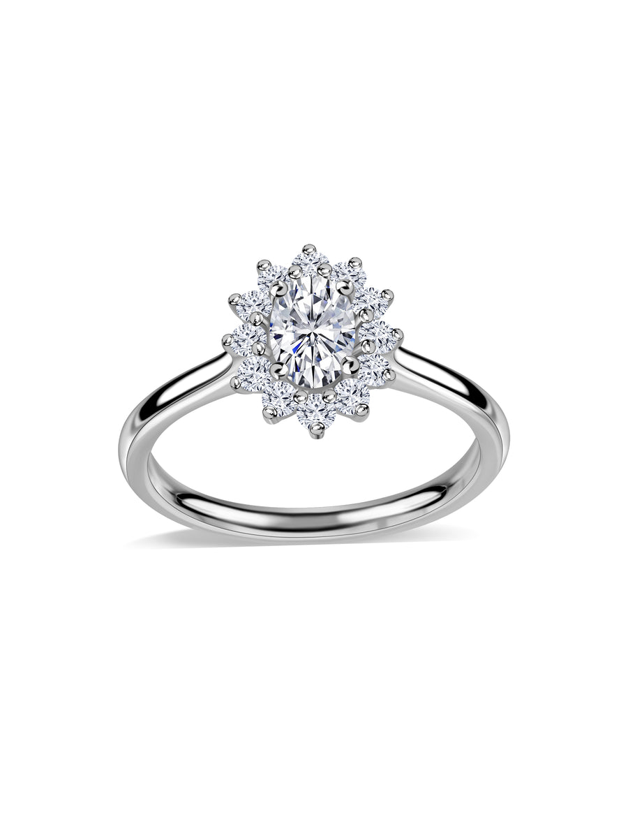 Blossom Shine Floral Lab Grown Diamond Gold Ring