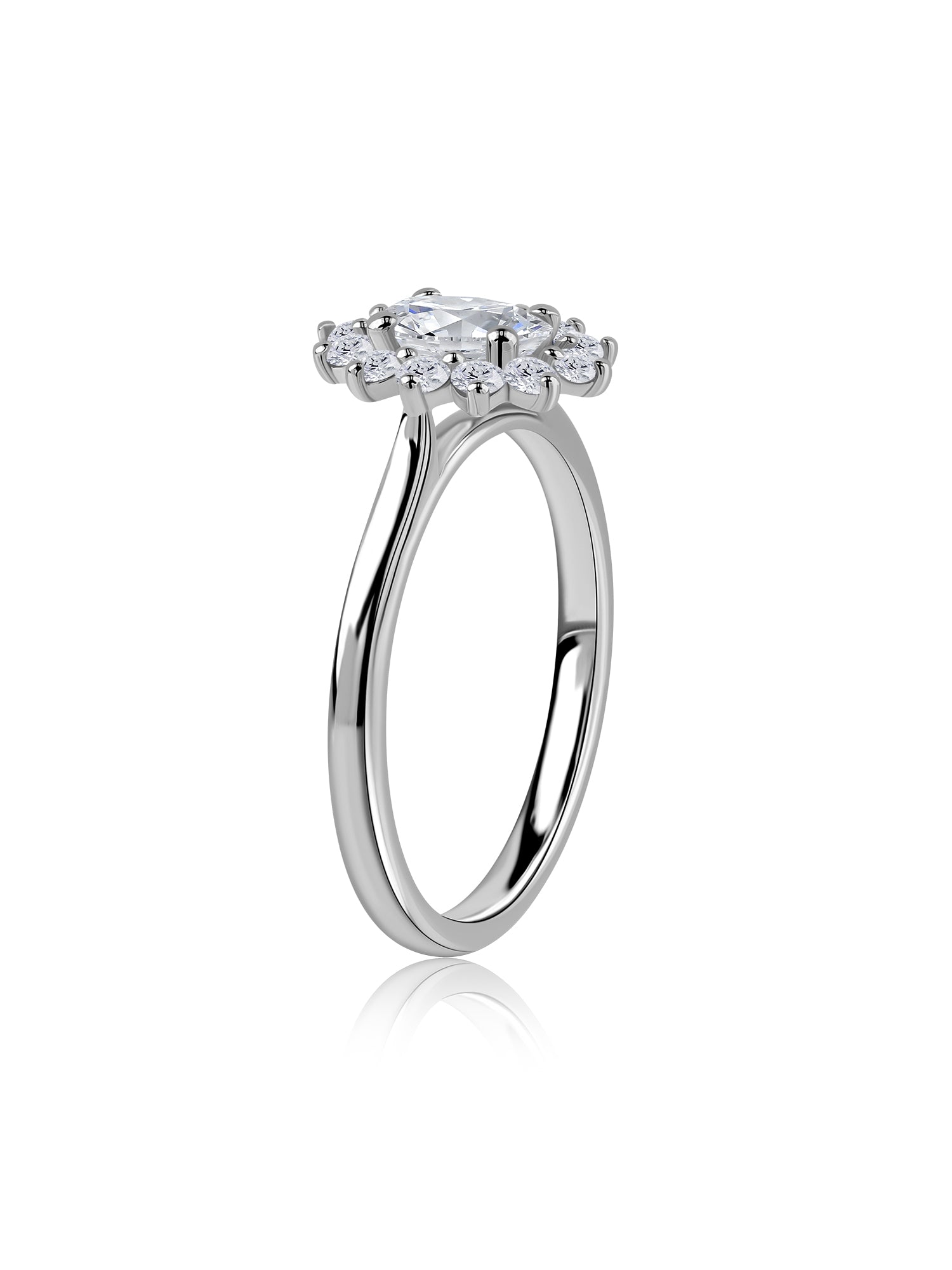 Blossom Shine Floral Lab Grown Diamond Gold Ring