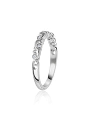 Filigree Swirl Diamond Band Ring