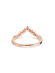 Sparkle Curve Lab Grown Diamond Chevron Gold Ring