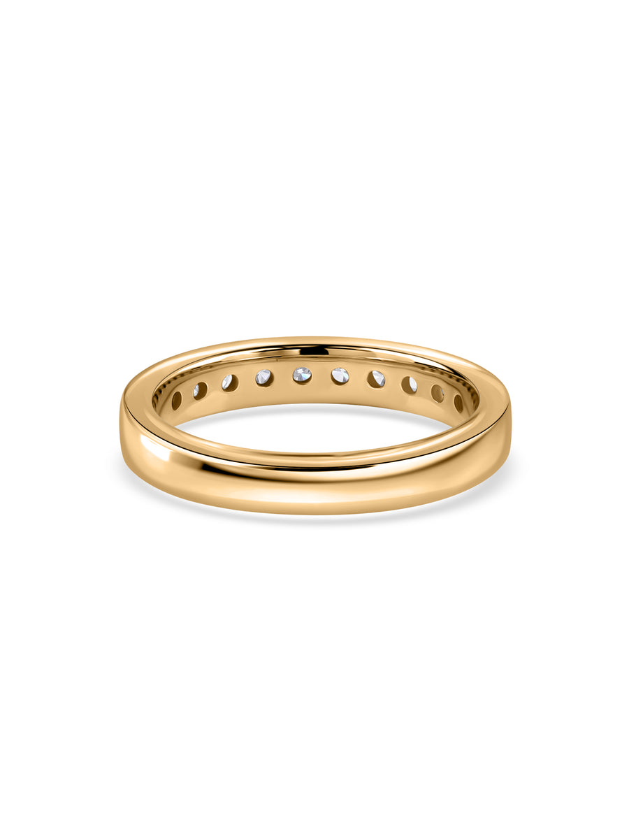 Radiant Line Lab Grown Diamond Gold Band Ring