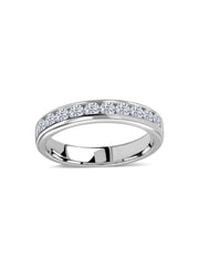 Radiant Line Lab Grown Diamond Gold Band Ring