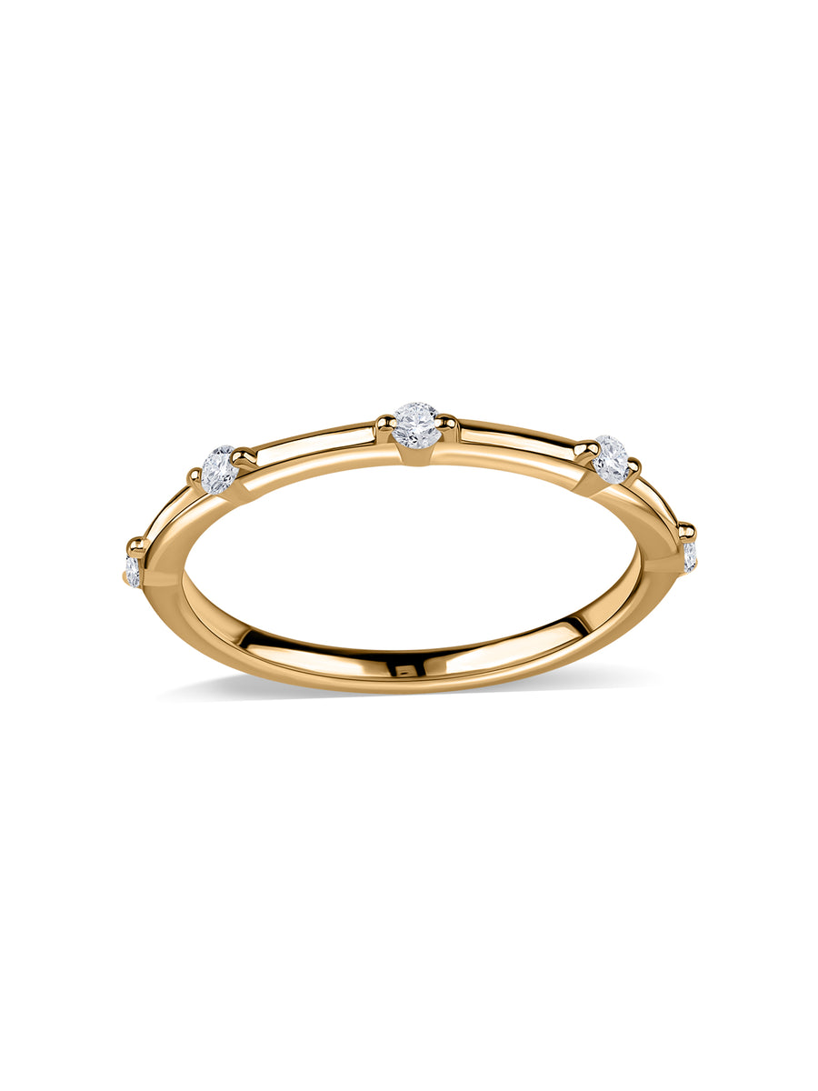 Starlit Spark Lab Grown Diamond Gold Ring
