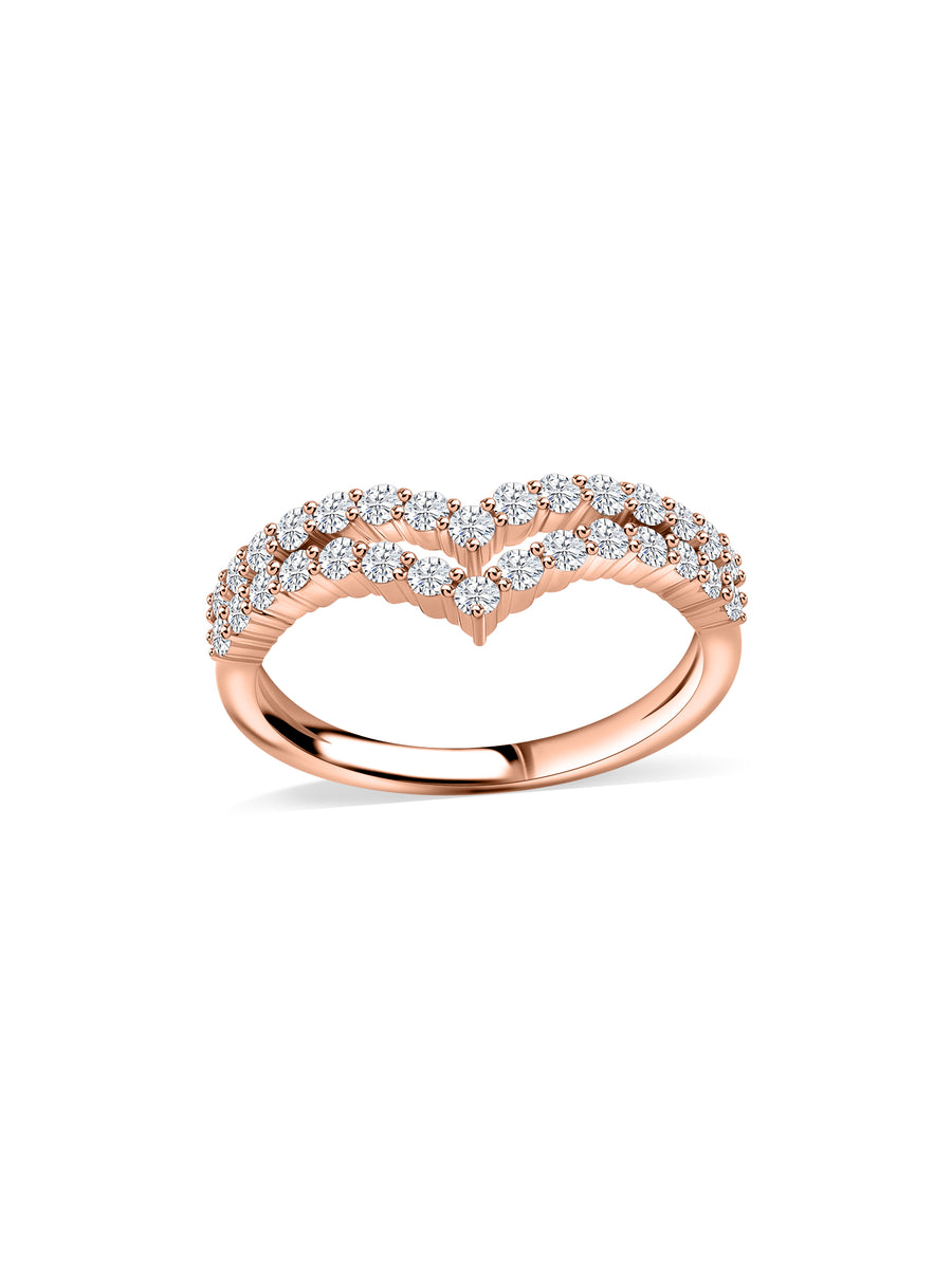 Heartshine Curve Lab Grown Diamond Gold Ring