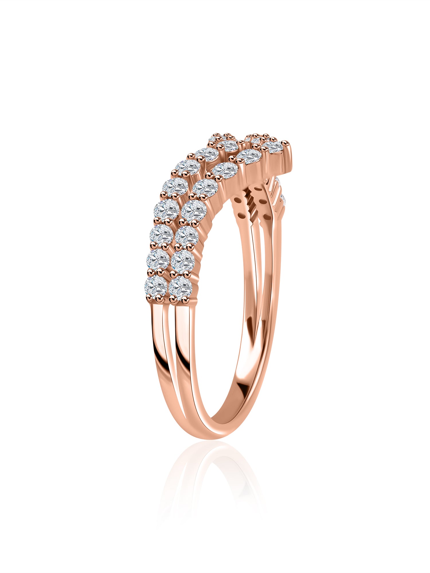 Heartshine Curve Lab Grown Diamond Gold Ring