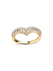 Heartshine Curve Lab Grown Diamond Gold Ring