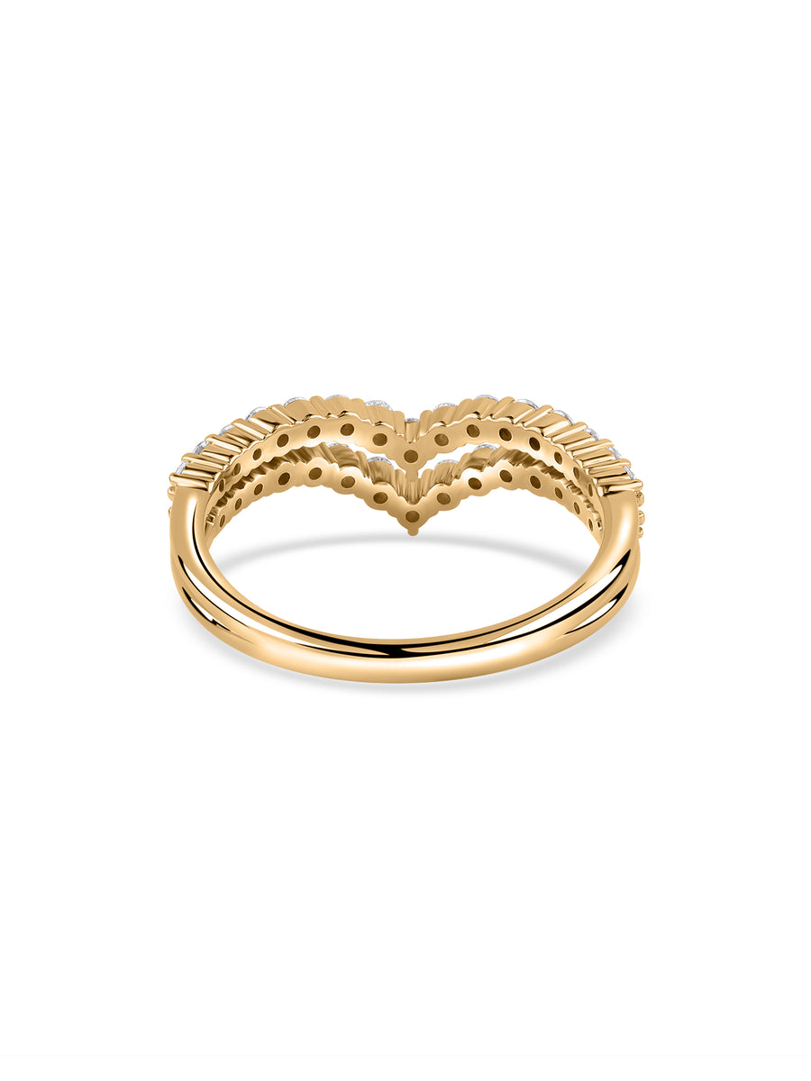 Heartshine Curve Lab Grown Diamond Gold Ring