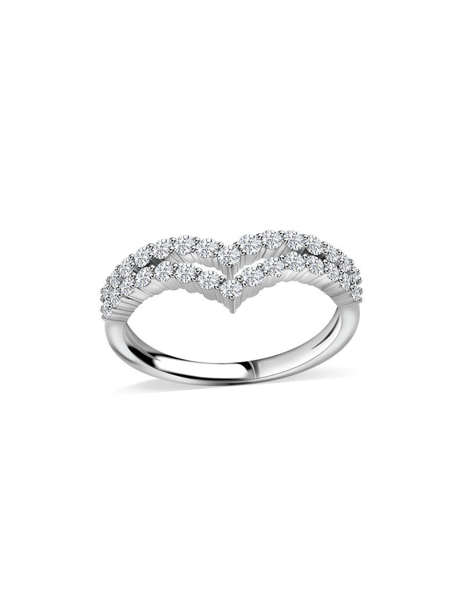 Heartshine Curve Lab Grown Diamond Gold Ring