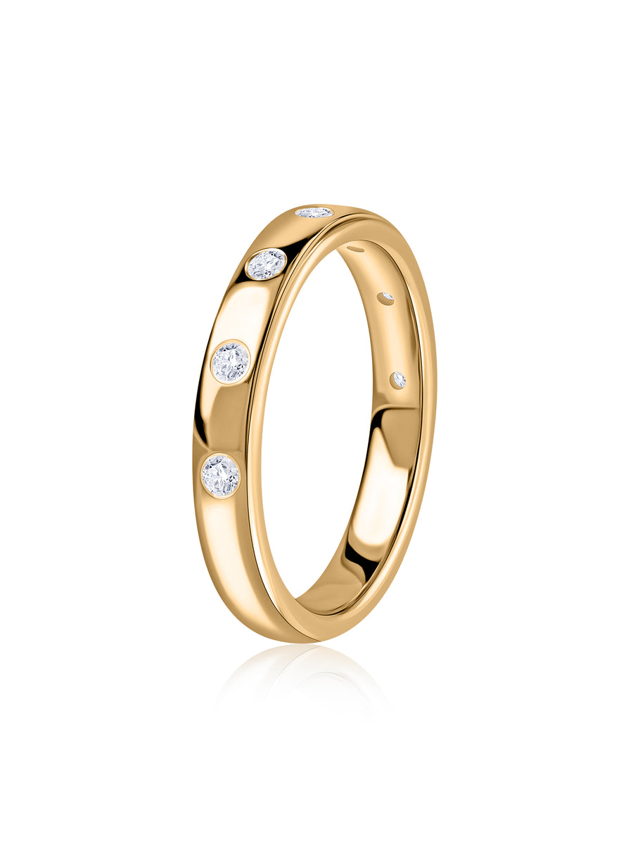 Pure Shine Bezel Lab Grown Diamond Gold Ring