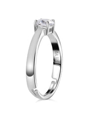Ornate Jewels 0.8 Carat American Diamond Solitaire Adjustable Ring