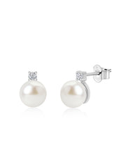 Pure Pearl Classic Studs In Silver