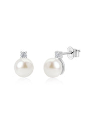 Pure Pearl Classic Studs In Silver