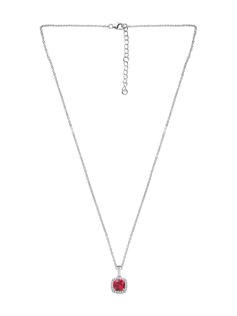 Maya Cushion Cut Ruby Necklace-3