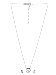 Black Enamel Jewellery Set For Women