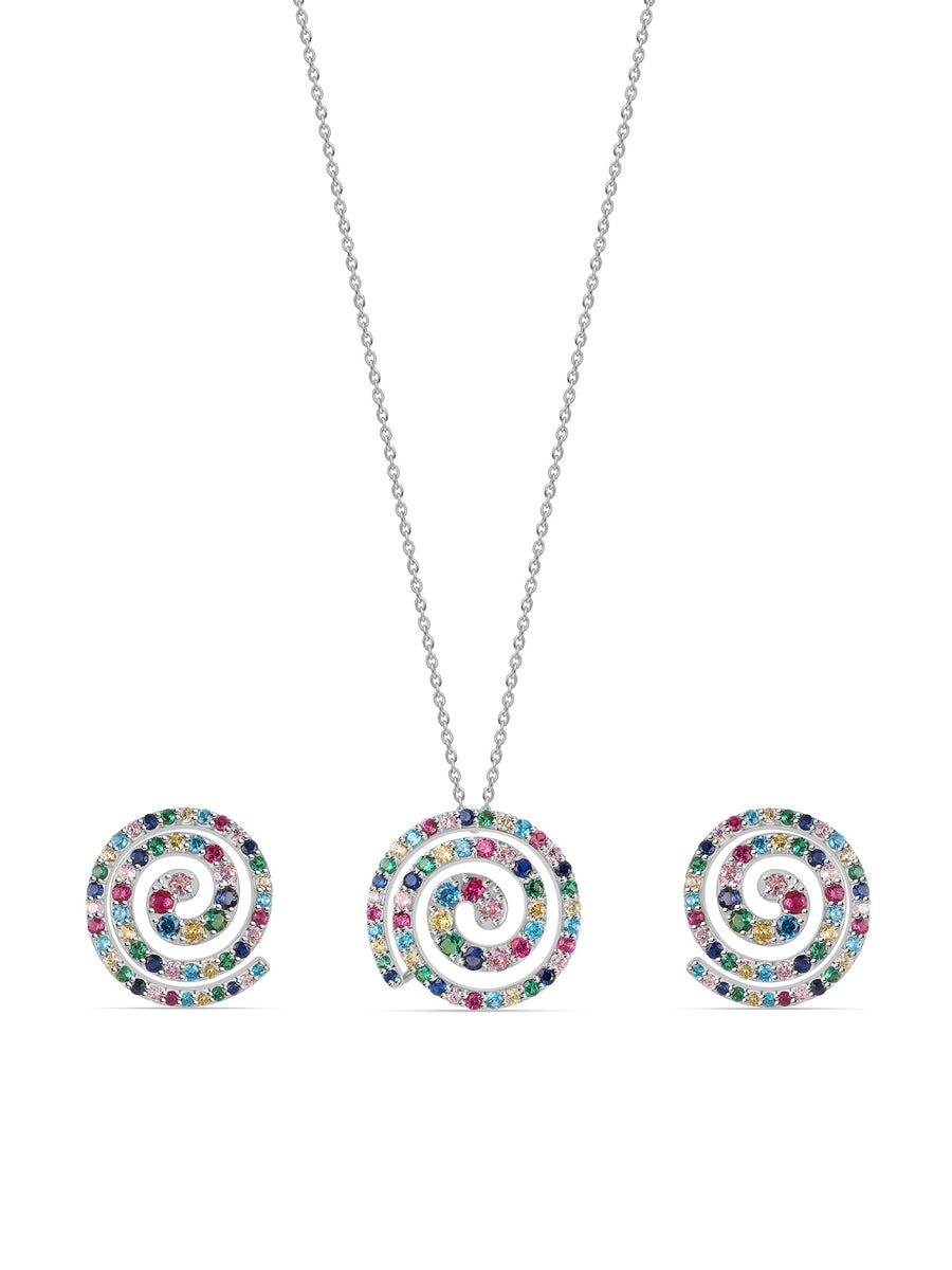 Love Circles Silver Set For Women