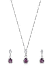 Amethyst Drop Set For Women