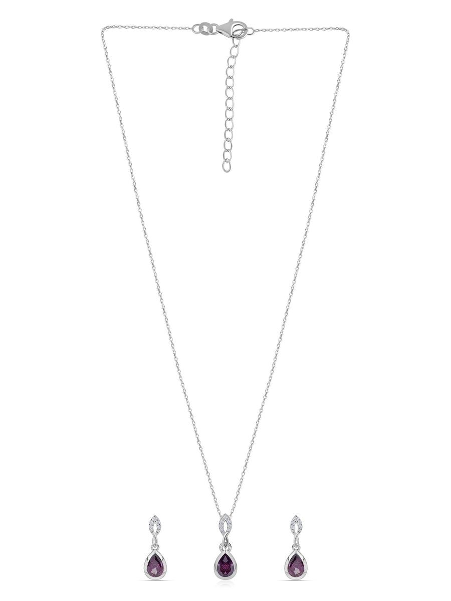 Amethyst Drop Set For Women