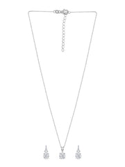 Diamond Look Solitaire Set For Women