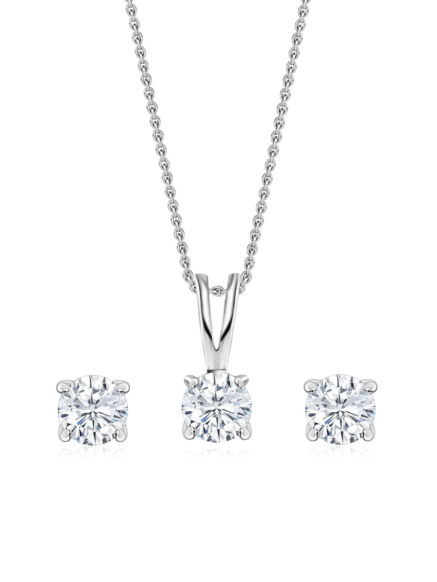 American Diamond 2 Carat Solitaire Set-10