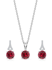 Ruby Solitaire Set For Women