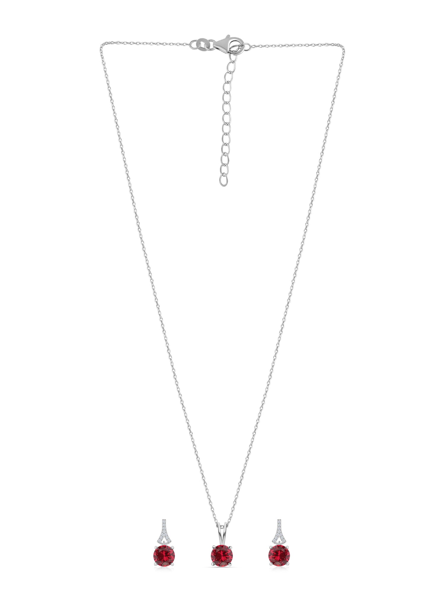 Ruby Solitaire Set For Women