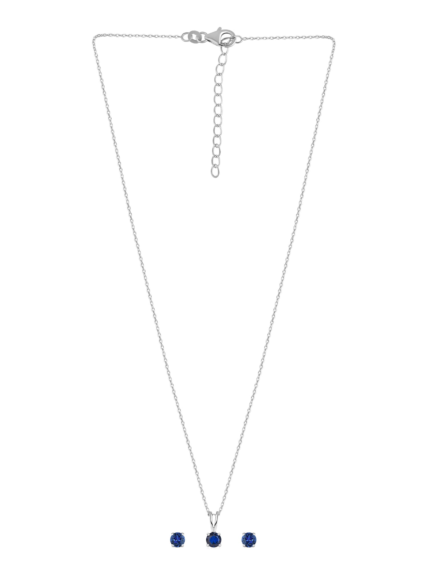 1 Carat Blue Sapphire Solitaire Set