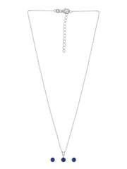1 Carat Blue Sapphire Solitaire Set