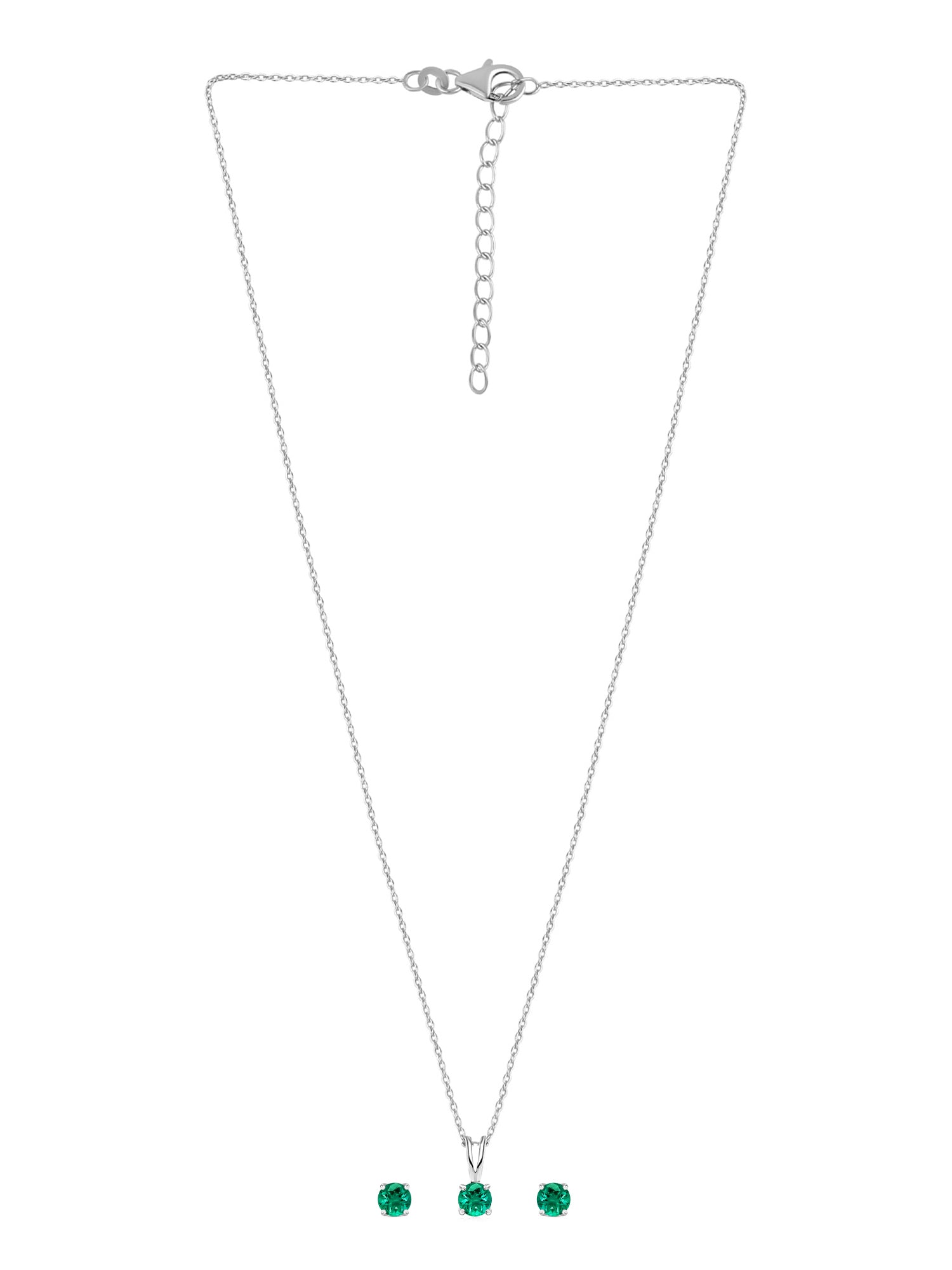 1 Carat Green Solitaire Set
