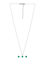 1 Carat Green Solitaire Set