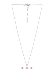 1 Carat Pink Solitaire Set