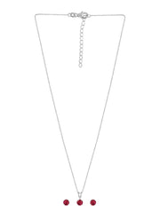 1 Carat Ruby  Solitaire Set