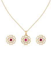 Modern Classic Ruby Jewellery Set