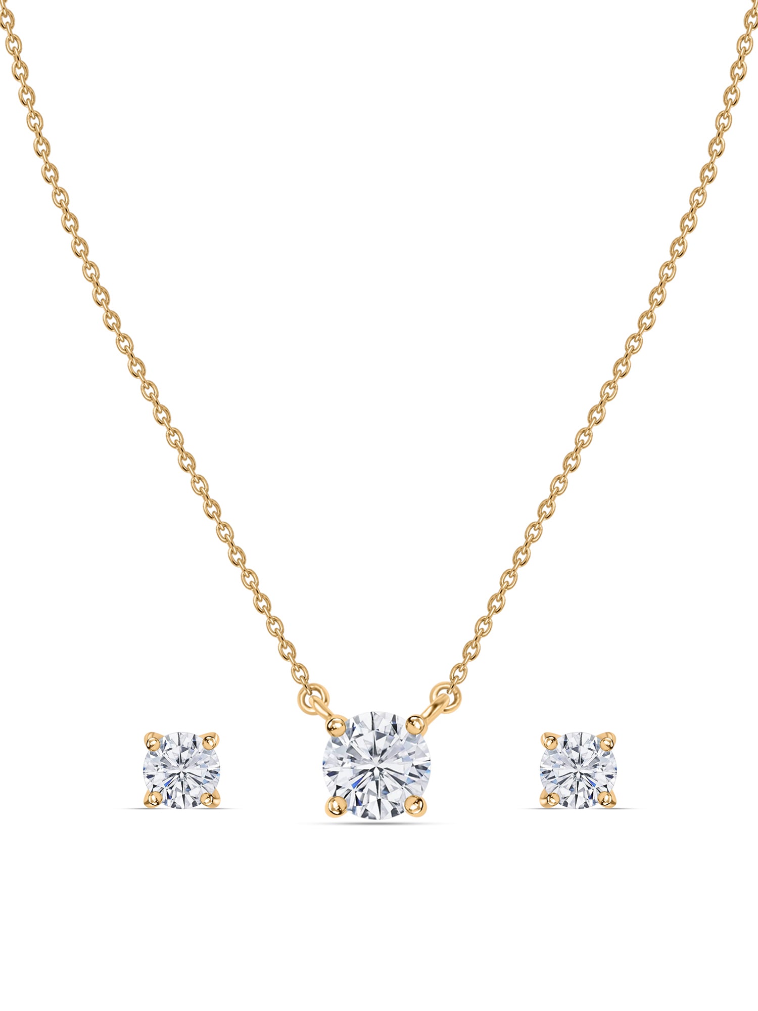 Holiday Radiance 1 Ct. T.W. 9K Gold Diamond Solitaire Set