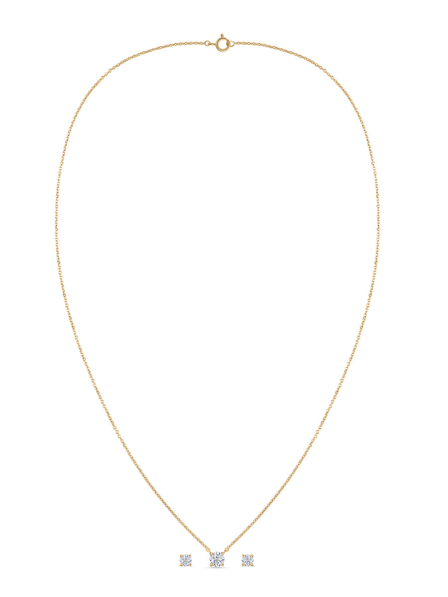 Holiday Radiance 1 Ct. T.W. 9K Gold Diamond Solitaire Set