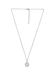 Silver Pearl Necklace By Ornate Jewels-4