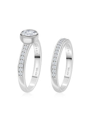 1 Carat American Diamond Solitaire Ring With A Band