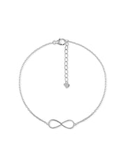 Plain Infinity Silver Anklet
