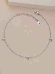 Star Design Pure 925 Silver Anklet Online