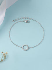 Love Circle Silver Bracelet