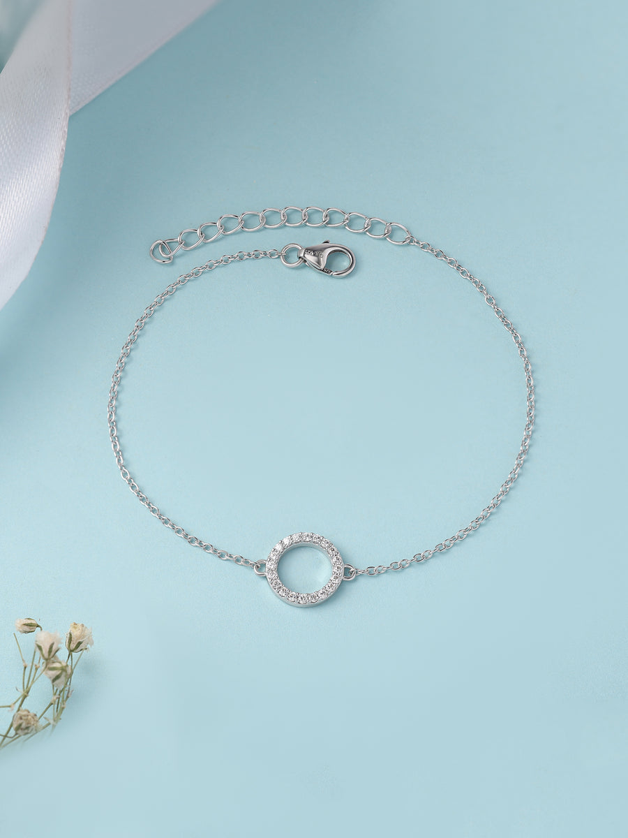 Love Circle Silver Bracelet