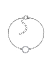 Love Circle Silver Bracelet