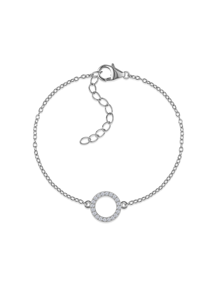 Love Circle Silver Bracelet