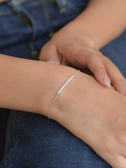 AMERICAN DIAMOND TRENDY SILVER BRACELET FOR WOMEN