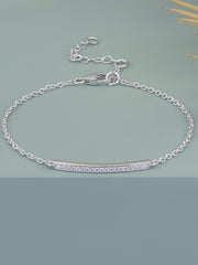 AMERICAN DIAMOND TRENDY SILVER BRACELET FOR WOMEN
